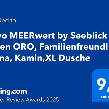 Meerwert By Seeblick Ferien Oro, Familienfreundlich, Sauna, Kamin,xl Dusche 度假居 *